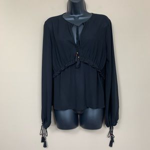 After Market Black Long Sleeve Blouse